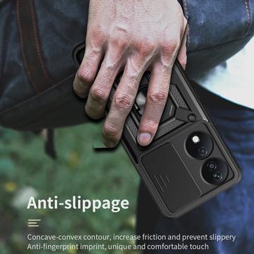Honor X7b/90 Smart Roterende Ring Hybrid Cover med Kameraskjold - Blå