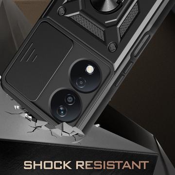 Honor X7b/90 Smart Roterende Ring Hybrid Cover med Kameraskjold - Rød