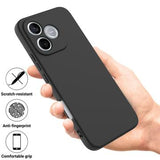 Honor X80i/600 Lite/500 Smart Flydende silikone cover med håndrem - Sort