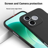 Honor X80i/600 Lite/500 Smart Flydende silikone cover med håndrem - Sort