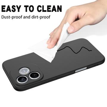 Honor X80i/600 Lite/500 Smart Flydende silikone cover med håndrem - Sort
