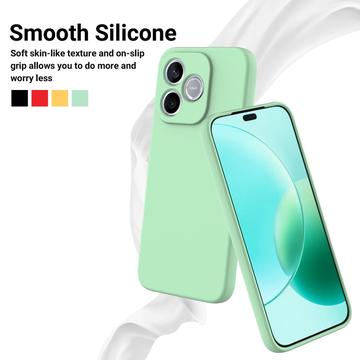 Honor X80i/600 Lite/500 Smart Flydende silikone cover med håndrem - Grøn