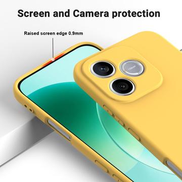 Honor X80i/600 Lite/500 Smart Flydende silikone cover med håndrem - Gul
