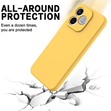 Honor X80i/600 Lite/500 Smart Flydende silikone cover med håndrem - Gul