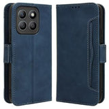Honor X8c Kortholder Pung Etui - Blå