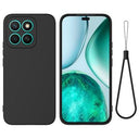Honor X8c Flydende silikone cover med håndrem - sort