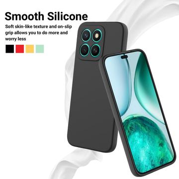 Honor X8c Flydende silikone cover med håndrem - sort