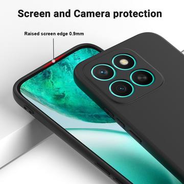 Honor X8c Flydende silikone cover med håndrem - sort