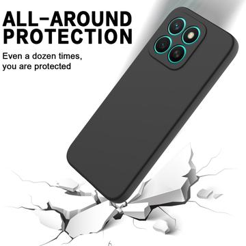 Honor X8c Flydende silikone cover med håndrem - sort
