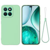 Honor X8c Flydende silikone cover med håndrem - grøn