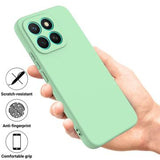 Honor X8c Flydende silikone cover med håndrem - grøn