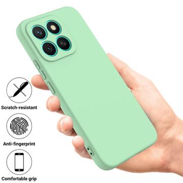 Honor X8c Flydende silikone cover med håndrem - grøn