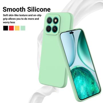 Honor X8c Flydende silikone cover med håndrem - grøn