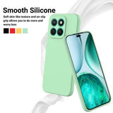 Honor X8c Flydende silikone cover med håndrem - grøn