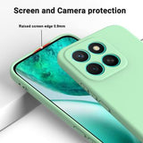 Honor X8c Flydende silikone cover med håndrem - grøn