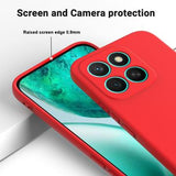 Honor X8c Flydende silikone cover med håndrem - rød