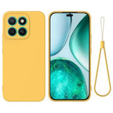 Honor X8c Flydende silikone cover med håndrem - gul