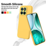 Honor X8c Flydende silikone cover med håndrem - gul