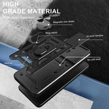 Honor X8c Roterende Ring Hybrid Cover med Kameraskjold - Blå