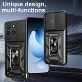 Honor X8c Roterende Ring Hybrid Cover med Kameraskjold - Rødguld