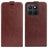 Honor X8c Vertikal Flip Taske med Kortholder - Brun