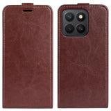 Honor X8c Vertikal Flip Taske med Kortholder - Brun