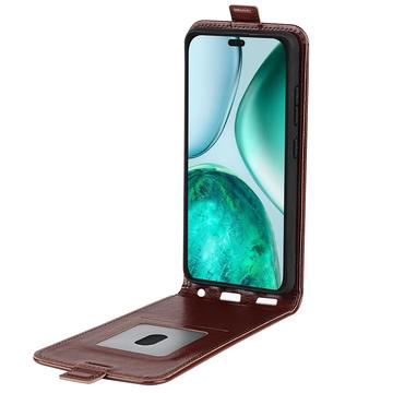 Honor X8c Vertikal Flip Taske med Kortholder - Brun