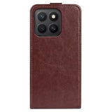 Honor X8c Vertikal Flip Taske med Kortholder - Brun
