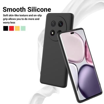 Honor X60 Pro/X9c/Magic7 Lite Flydende silikone cover med håndrem - sort