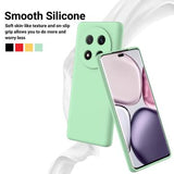 Honor X60 Pro/X9c/Magic7 Lite Flydende silikone cover med håndrem - grøn