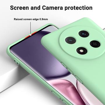 Honor X60 Pro/X9c/Magic7 Lite Flydende silikone cover med håndrem - grøn