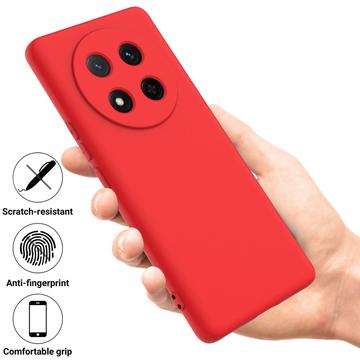 Honor X60 Pro/X9c/Magic7 Lite Flydende silikone cover med håndrem - rød