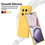 Honor X60 Pro/X9c/Magic7 Lite Flydende silikone cover med håndrem - gul