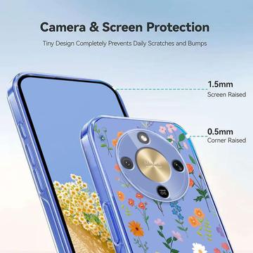 Honor X70/X9d/Magic8 Lite TPU-cover med blomstermønster - tusindfryd