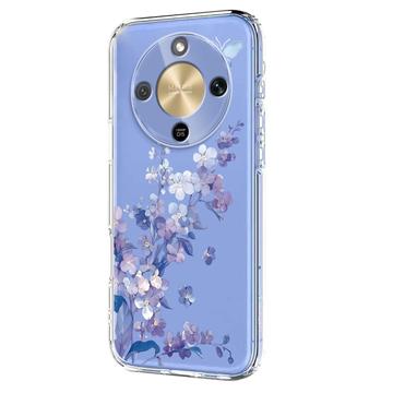 Honor X70/X9d/Magic8 Lite TPU-cover med blomstermønster - Lilla