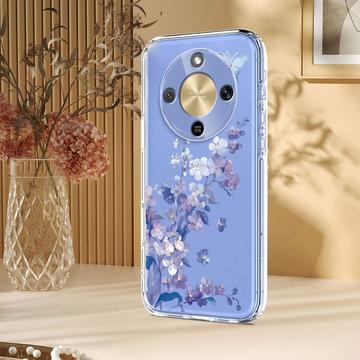 Honor X70/X9d/Magic8 Lite TPU-cover med blomstermønster - Lilla