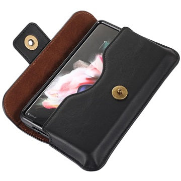 Samsung Galaxy Z Fold3 5G Horisontalt Bæltetaske - Sort