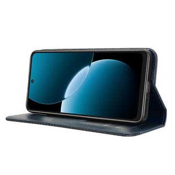 Huawei Enjoy 80 Retro Pung Taske med Magnetisk Lukning - Blå