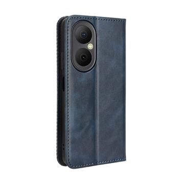 Huawei Enjoy 80 Retro Pung Taske med Magnetisk Lukning - Blå