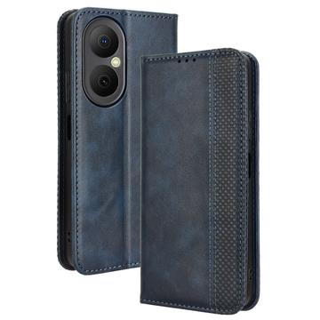 Huawei Enjoy 80 Retro Pung Taske med Magnetisk Lukning - Blå