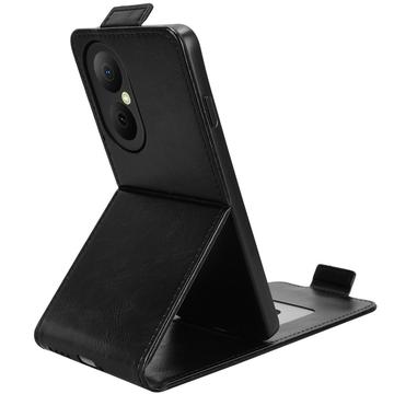 Huawei Enjoy 80 lodret flip-etui med stativ - sort