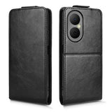 Huawei Enjoy 80 lodret flip-etui med stativ - sort