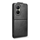 Huawei Enjoy 80 lodret flip-etui med stativ - sort
