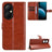 Huawei Enjoy 80 Pung Etui med Stativ - Brun