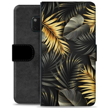 Huawei Mate 20 Pro Premium Flip Cover med Pung - Gyldne Blade