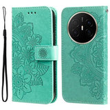 Huawei Mate 70 Air Mandala Series Etui med Pung - Grøn