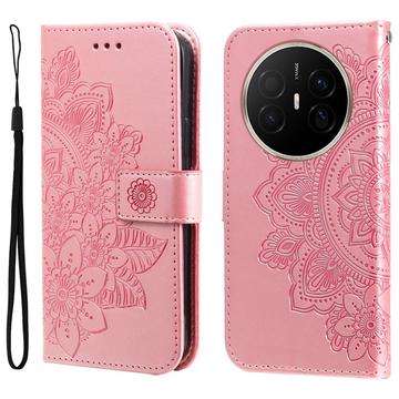 Huawei Mate 70 Air Mandala Series Etui med Pung - Pink