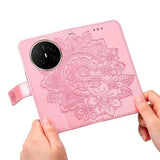 Huawei Mate 70 Air Mandala Series Etui med Pung - Pink