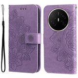 Huawei Mate 70 Air Mandala Series Etui med Pung - Lilla
