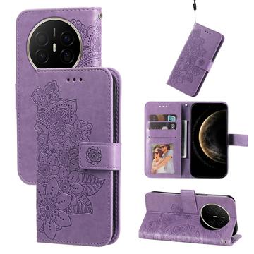 Huawei Mate 70 Air Mandala Series Etui med Pung - Lilla